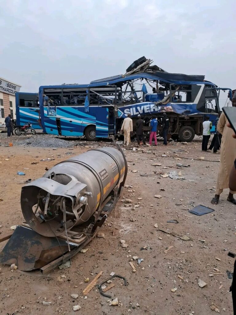 Damaged Bus In Kaduna Park