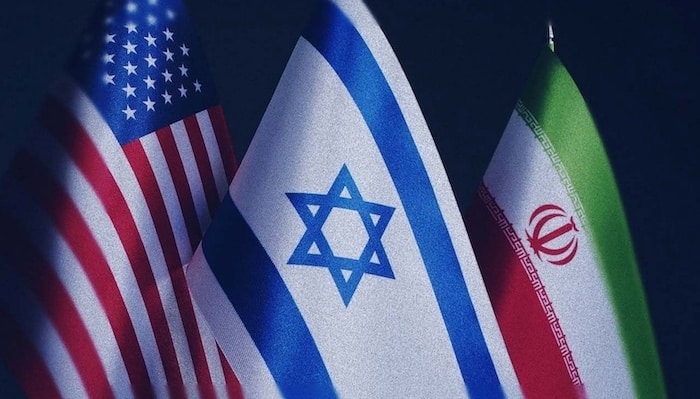 Israel Us Iran Flags Israel Us Iran Flags