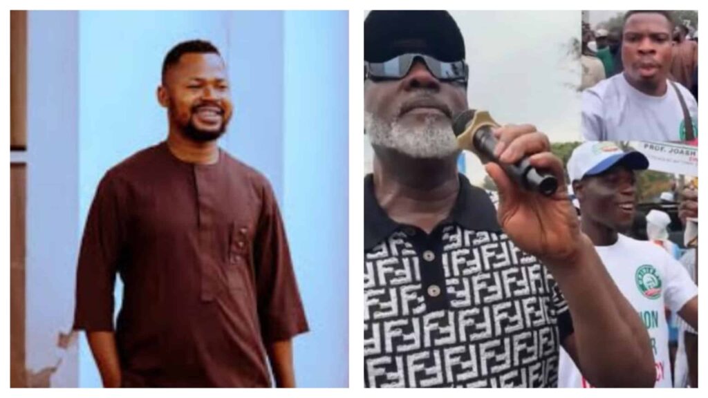 L R Governors Aide Ossai Ovie And Dino Melaye