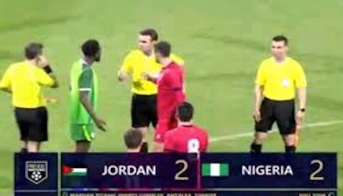Late Drama As Nigeria Draw 2 2 With Jordan In Fiery Friendly Clash