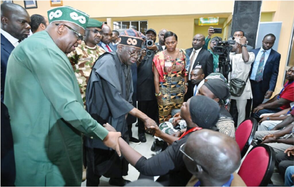 President Tinubumiddle And Governor Mutfwangleft