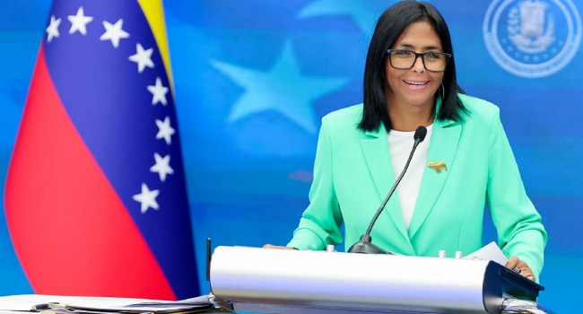 This Handout Picture Released By The Venezuelan Presidency Press Office Shows Venezuelas Interim Pr