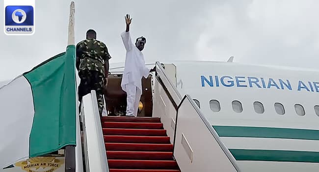 Tinubu Departs Jets