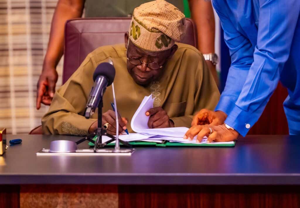 Tinubu Signs