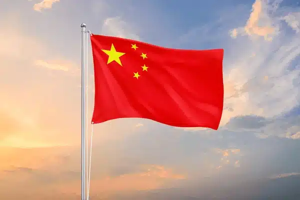 China Flag Waving On Sundown 600Nw 2358535473
