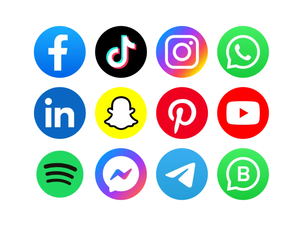 Set Of Social Media Icons Editable File Free Png